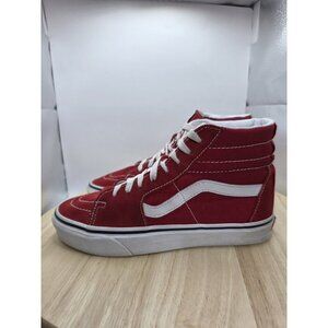 VANS Shoes Womens Sz 8 Old Skool Sk8 Hi Top 721356 Red White Skateboarding